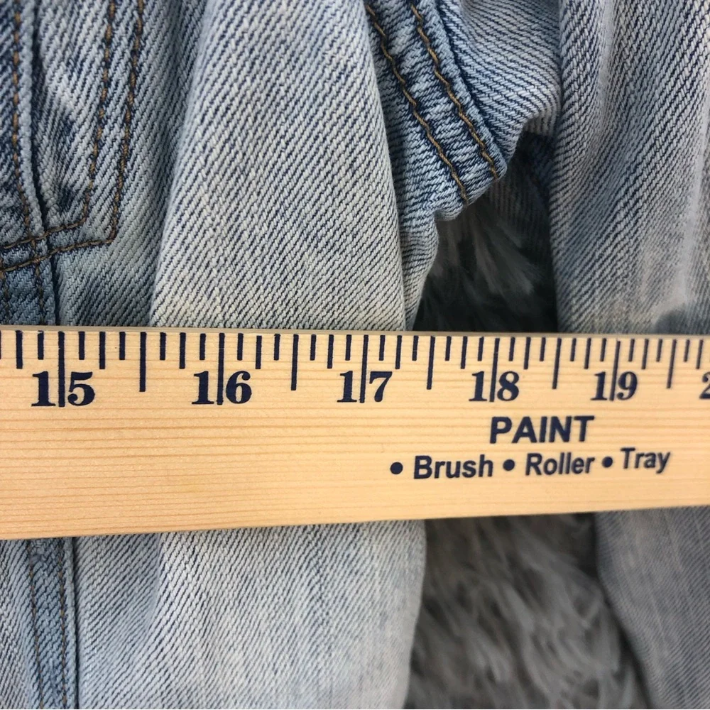 American Eagle Outfitters Jacket Womens Large Distressed Button Up Denim